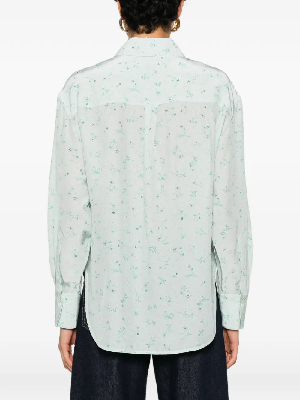 Victoria Beckham blouse met bloemenprint Blauw