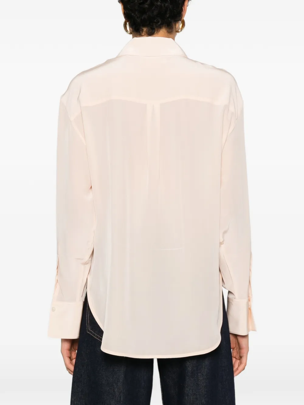 Victoria Beckham Doorzichtige blouse Roze