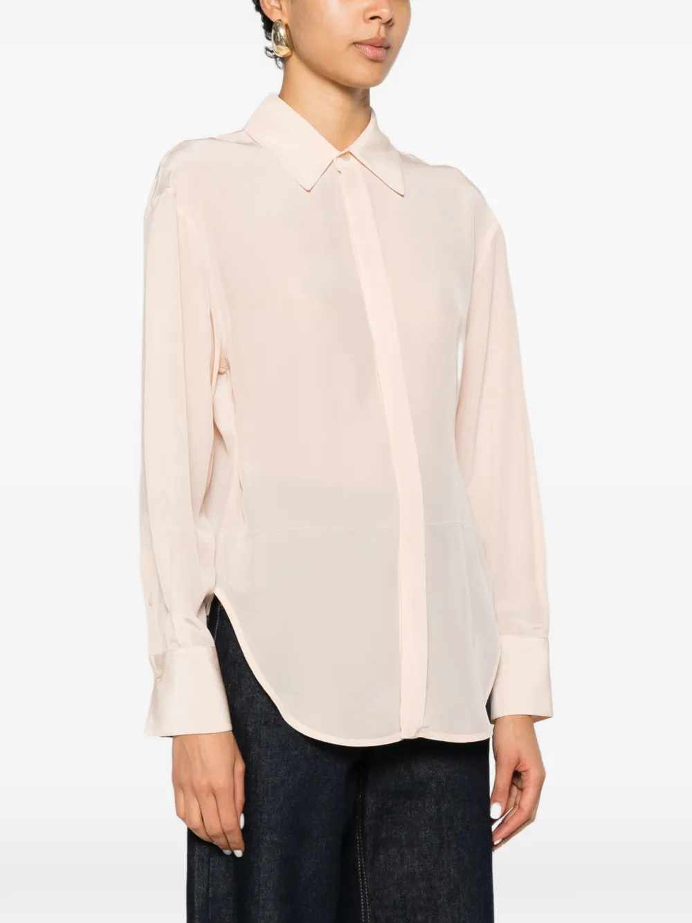 Victoria Beckham Doorzichtige blouse Roze