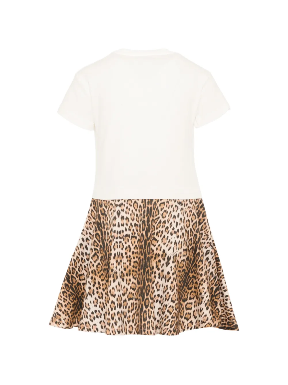Roberto Cavalli Junior T-shirtjurk met luipaard-print Beige