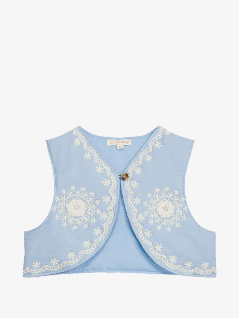 LOUISE MISHA KIDS embroidered lace-trim waistcoat