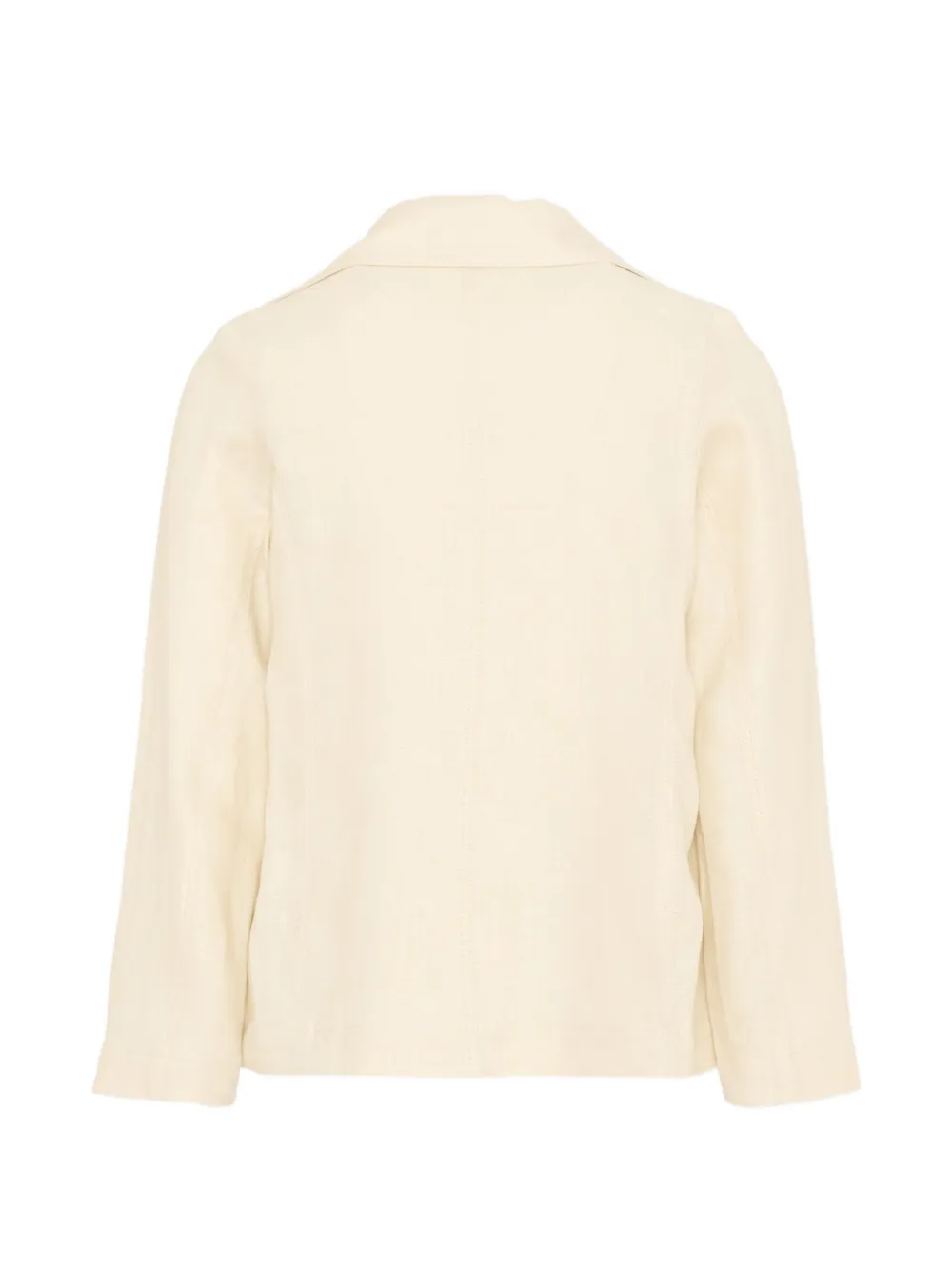 Roberto Cavalli Junior Linnen jack met gekerfde revers Beige