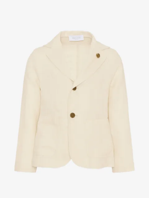 Roberto Cavalli Junior notched lapel linen jacket