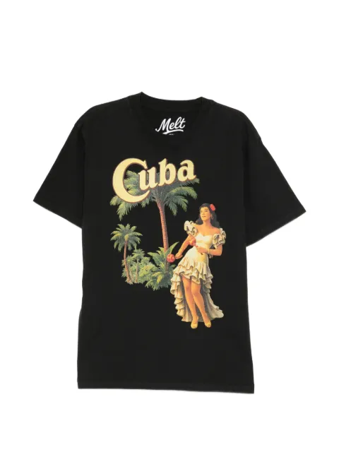 Melt cotton short-sleeve T-shirt
