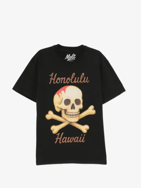 Melt skull-print cotton T-shirt