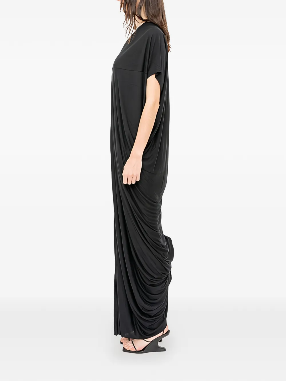 Rick Owens Lilies Gedrapeerde maxi-jurk Zwart