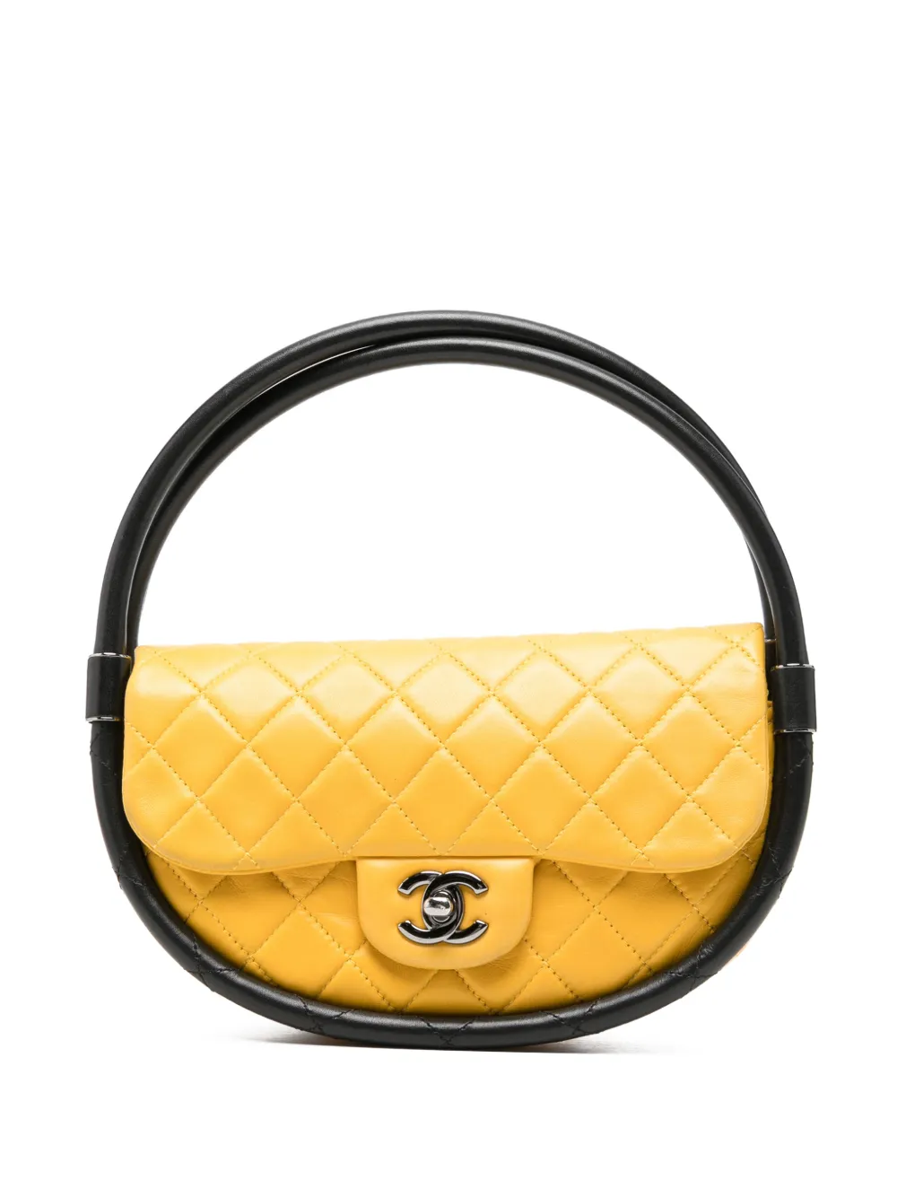 CHANEL Pre-Owned small Hula Hoop quilted clutch bag - Giallo