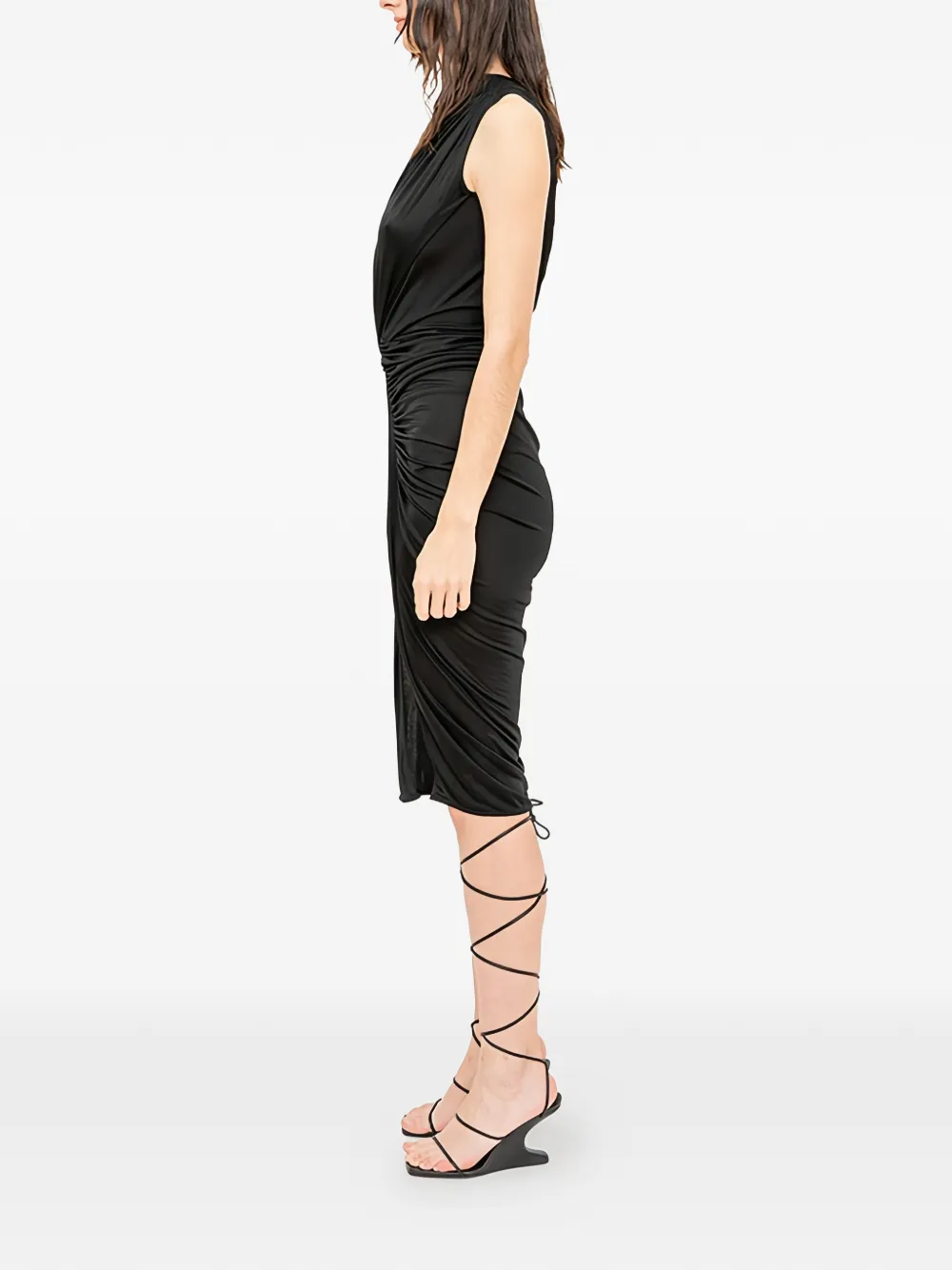 Rick Owens Lilies Avra gesmockte mini-jurk Zwart