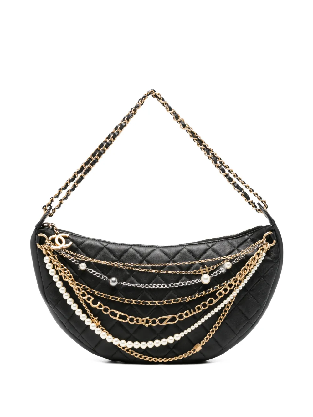 CHANEL Pre-Owned medium All About Chains quilted shoulder bag - Nero