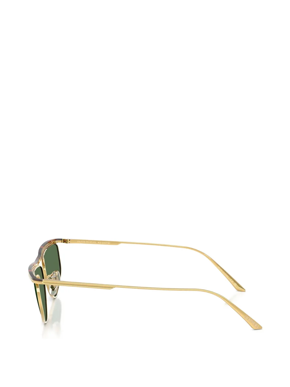 Oliver Peoples x Khaite 1986c zonnebril met geometrisch montuur Goud