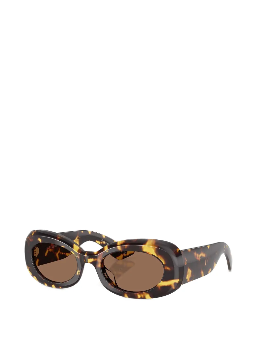 Oliver Peoples 1992C zonnebril met ovalen montuur Bruin