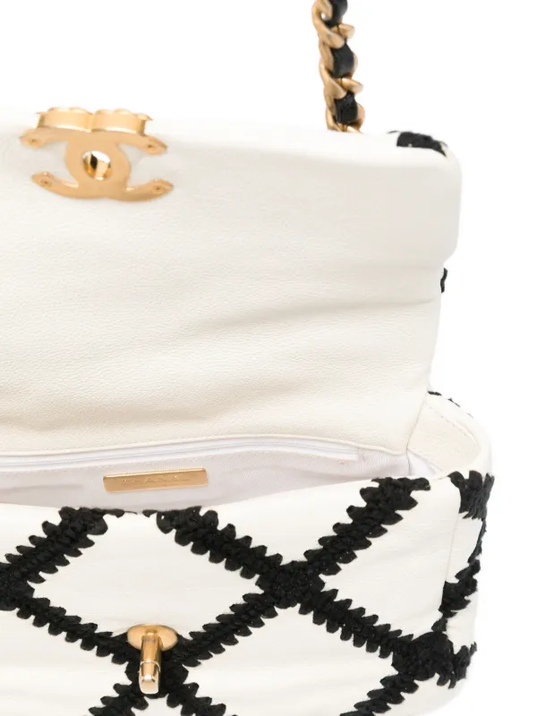 CHANEL Pre-Owned 19 フラップ ショルダーバッグ S | ホワイト 