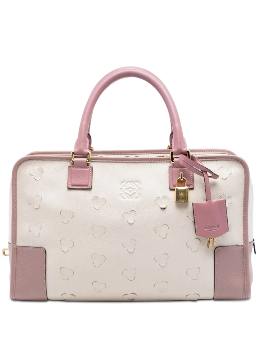 Loewe Pre-Owned 2011 Limited Edition Cherry Blossom Leather Amazona 36 handbag - Bianco