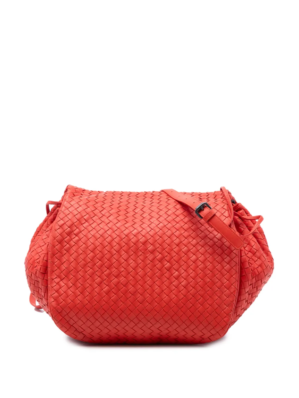 Bottega Veneta Pre-Owned 2011 Nappa Intrecciato Flap crossbody bag - Rosso