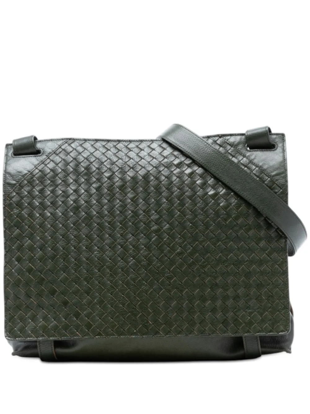 Bottega Veneta Pre-Owned 2012-2026 Nappa Intrecciato Flap crossbody bag - Verde
