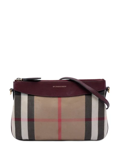 Burberry Pre-Owned Borsa a tracolla Derby Peyton in tela con motivo Mega Check 2000-2017