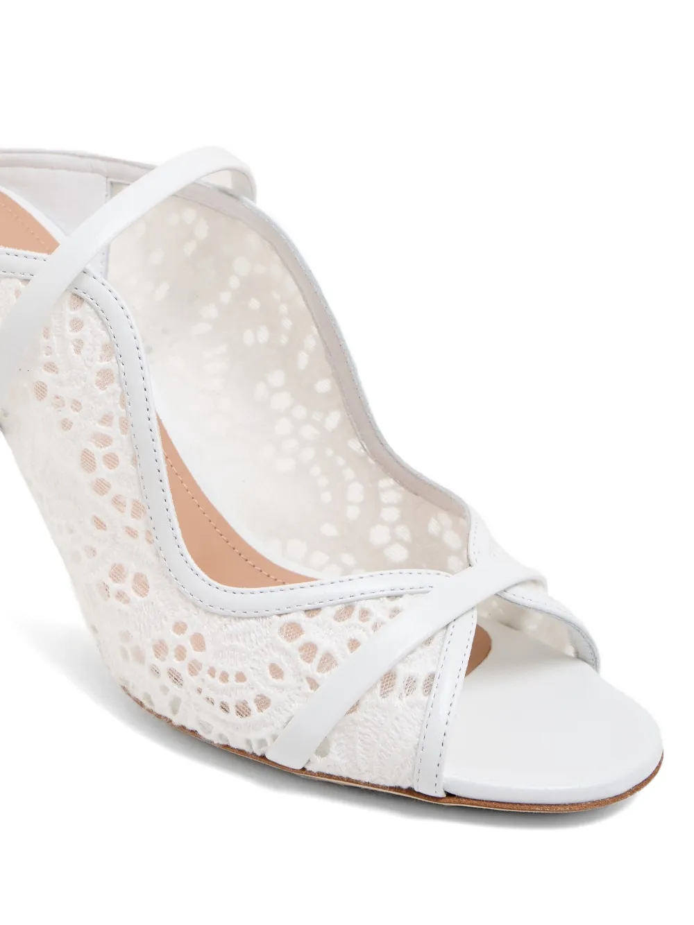 Malone Souliers Norah lace straps sandals Wit