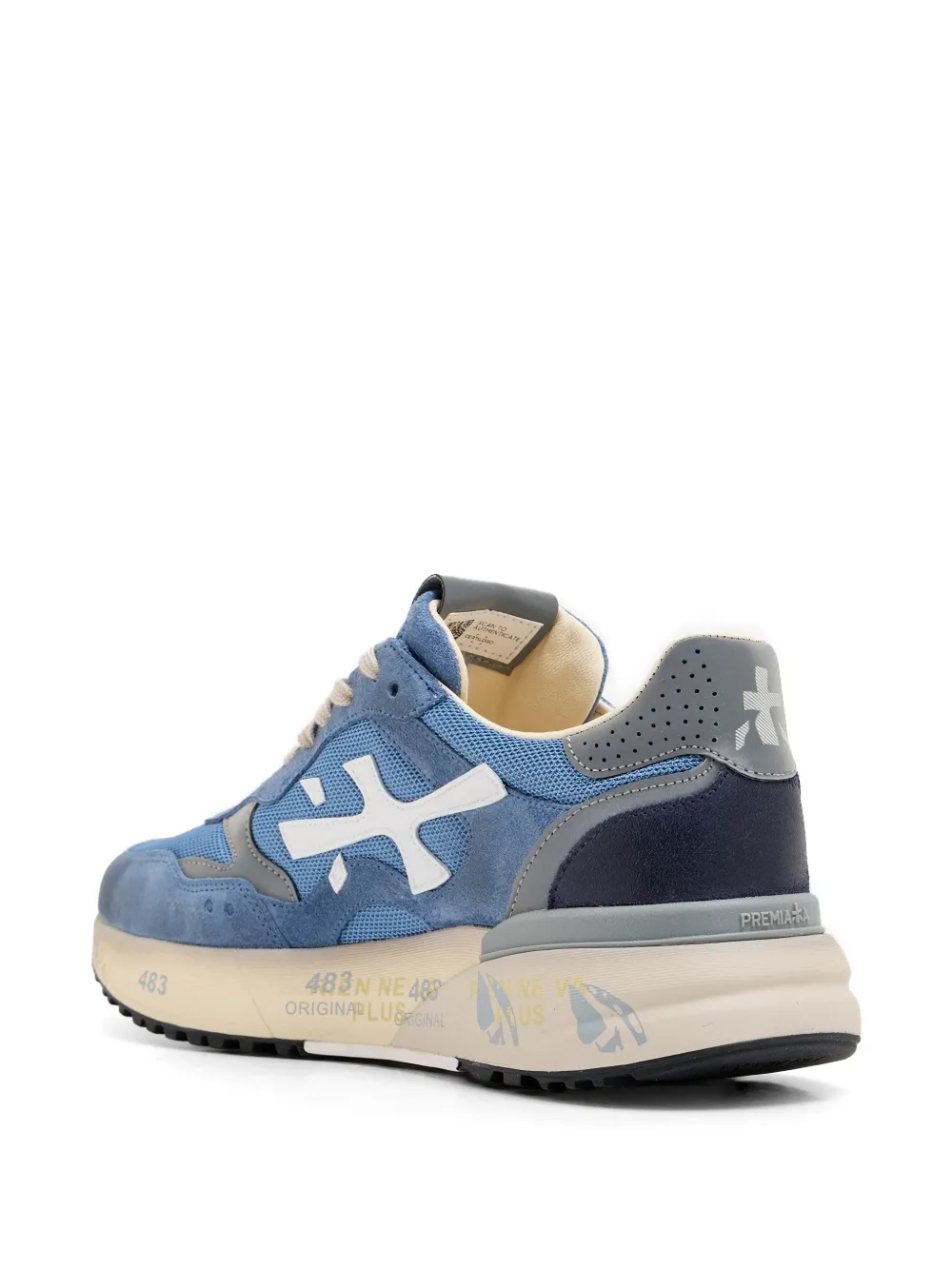 Premiata Mick 8120 suede logo sneakers Blauw