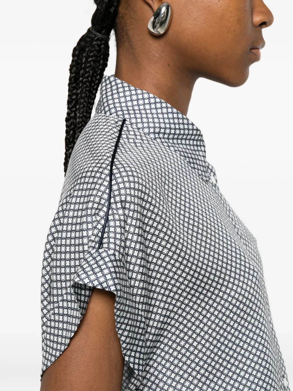 Peserico Overhemd met geometrische print Wit
