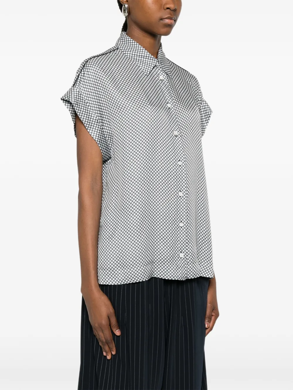Peserico Overhemd met geometrische print Wit