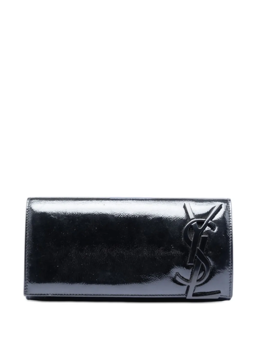 Saint Laurent Pre-Owned 2017 Patent Smoking clutch bag - Nero