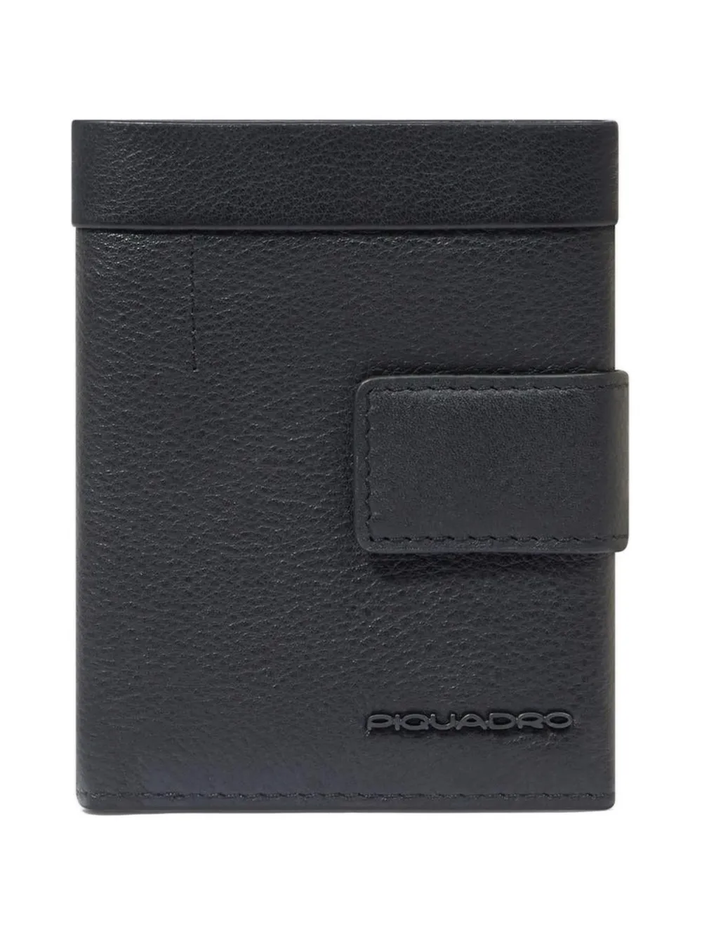 PIQUADRO Portafoglio tri-fold in pelle - Nero