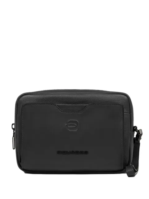 PIQUADRO pochette en cuir à logo embossé