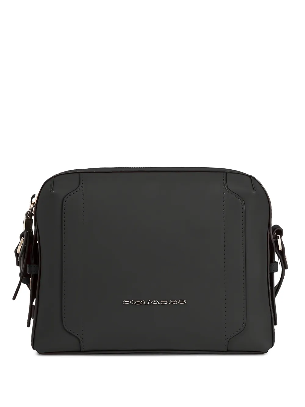 PIQUADRO Borsa a tracolla con placca logo - Nero