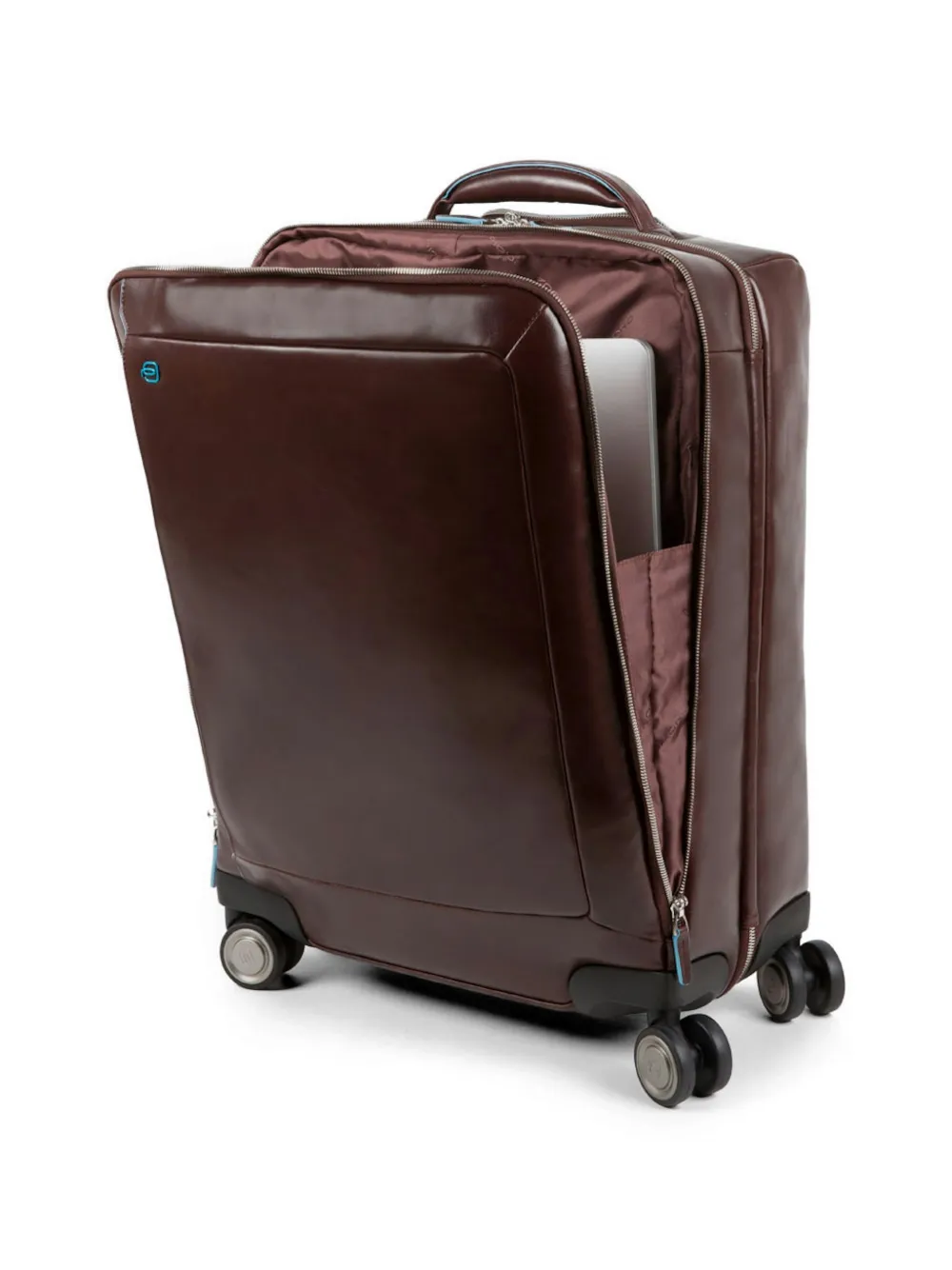 PIQUADRO Blue Square leren handbagage koffer Bruin