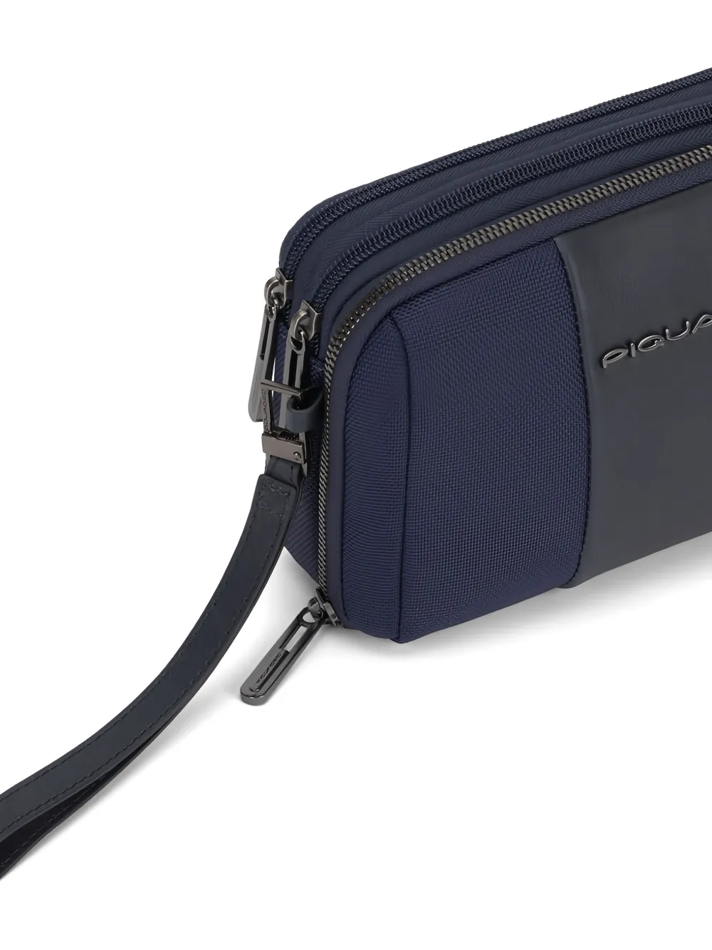 PIQUADRO Clutch met logoplakkaat Blauw