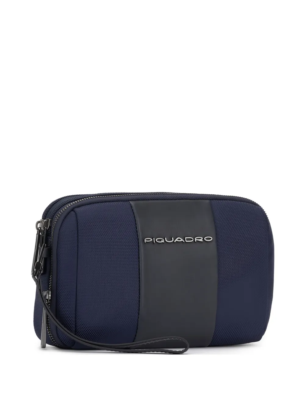 PIQUADRO Clutch met logoplakkaat Blauw
