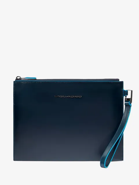 PIQUADRO logo-plaque clutch bag