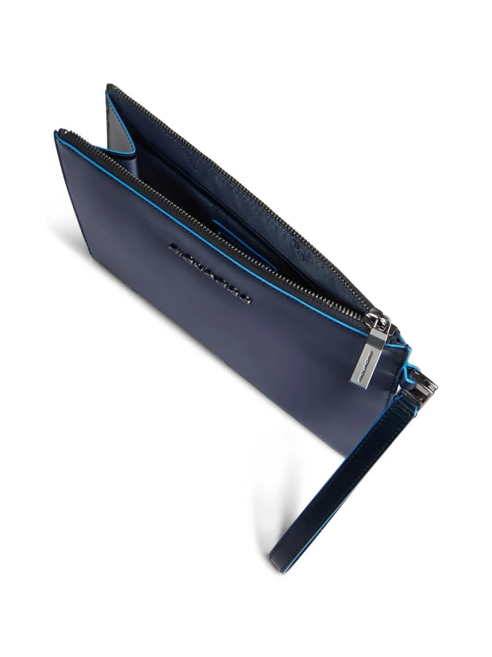 PIQUADRO Clutch met logoplakkaat Blauw