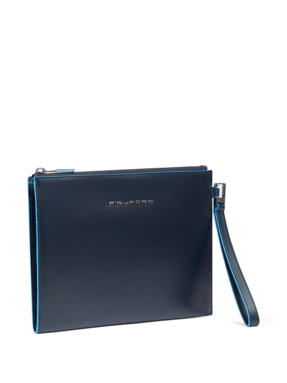 PIQUADRO Clutch met logoplakkaat Blauw