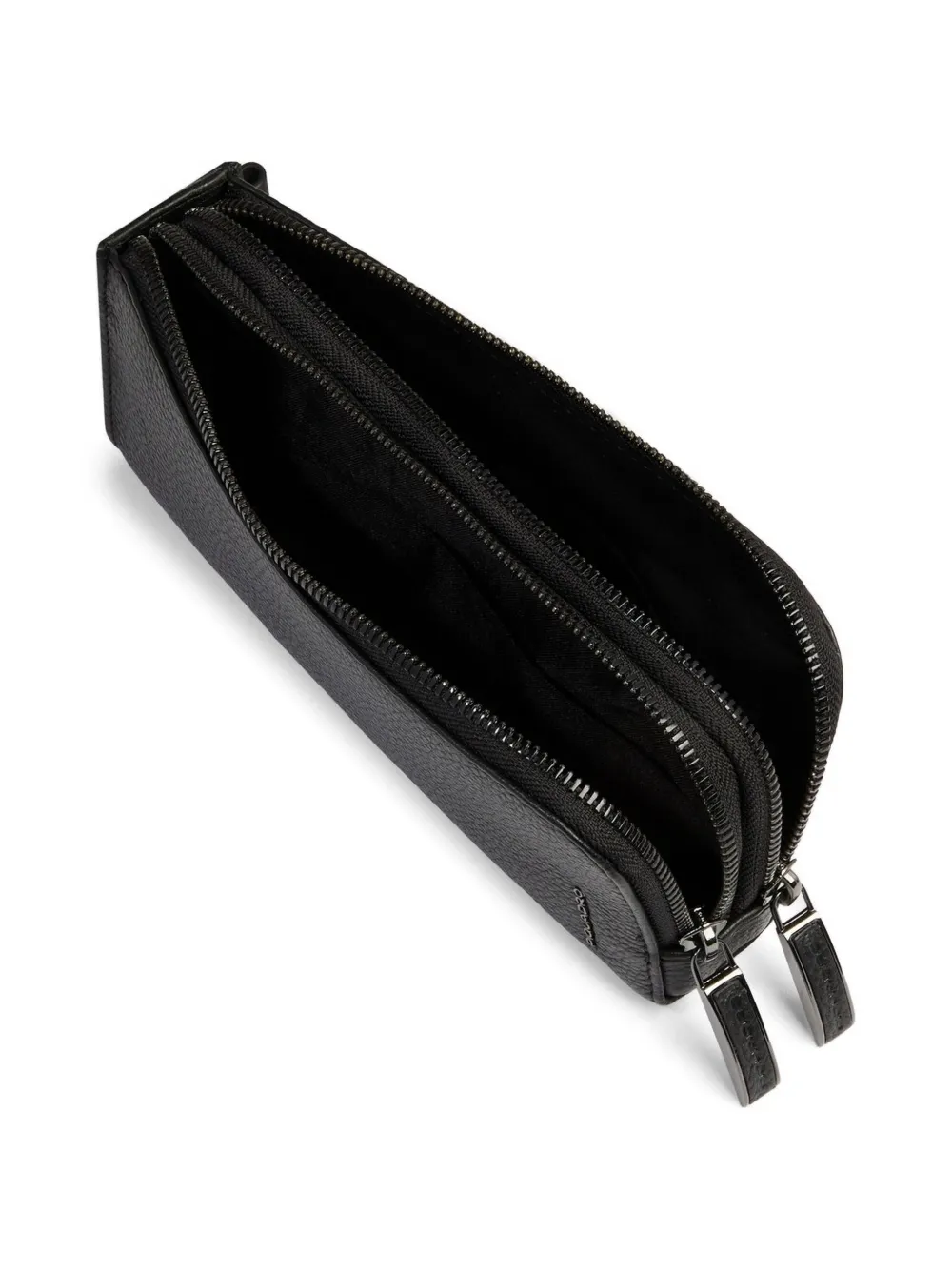 PIQUADRO Leren clutch Zwart