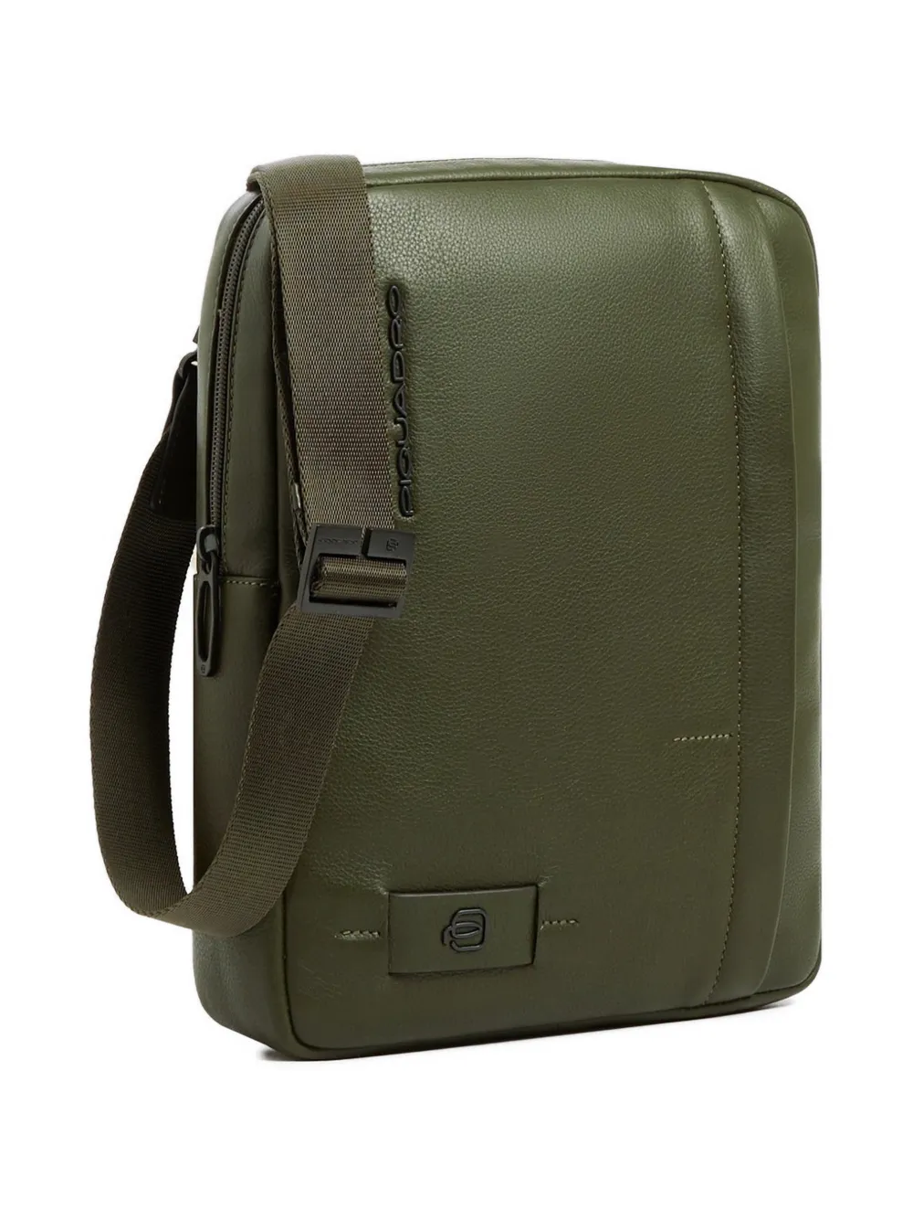 PIQUADRO Kleine Russel leren crossbodytas Groen