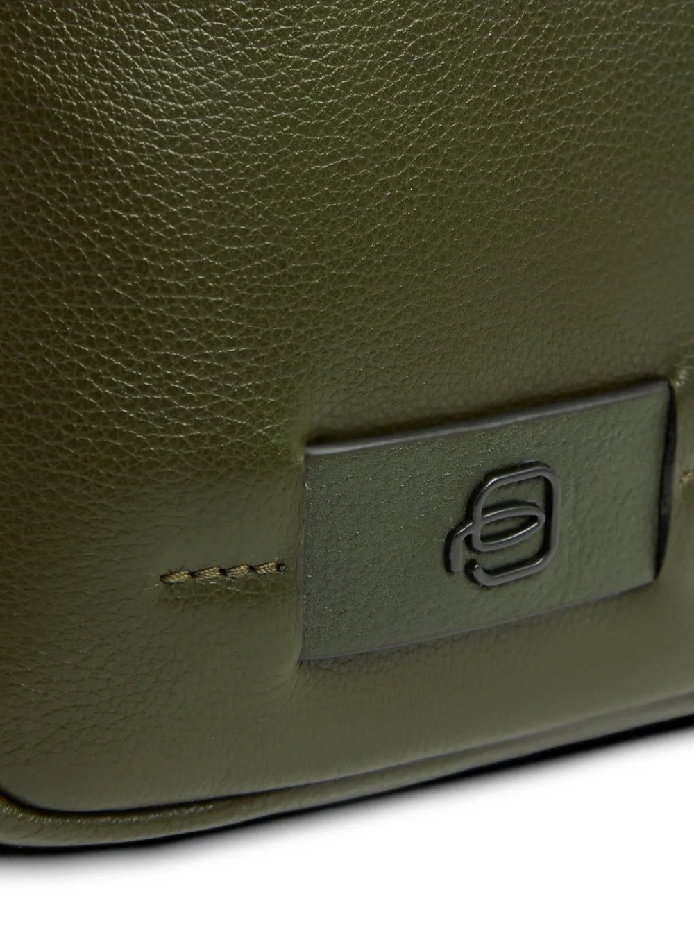 PIQUADRO Kleine Russel leren crossbodytas Groen