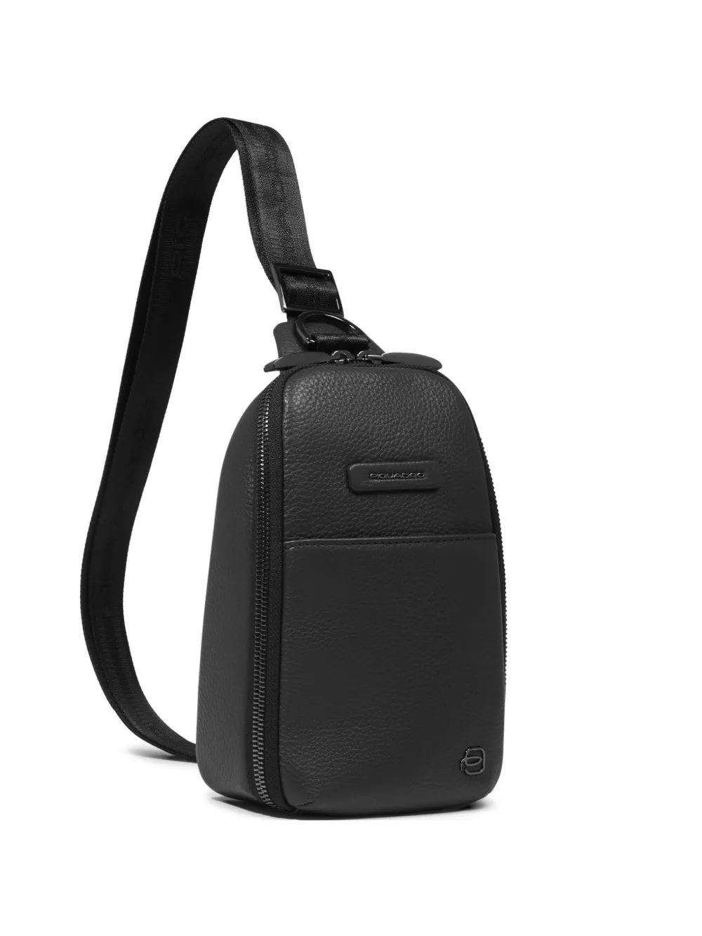 PIQUADRO Borsa messenger con trama martellata - Nero