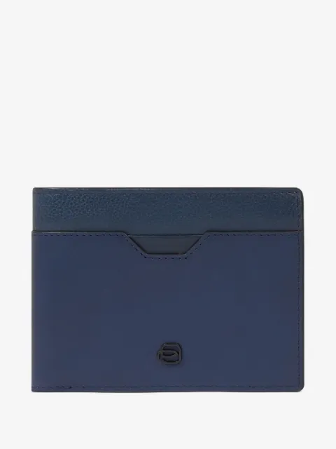PIQUADRO cartera de piel granulada