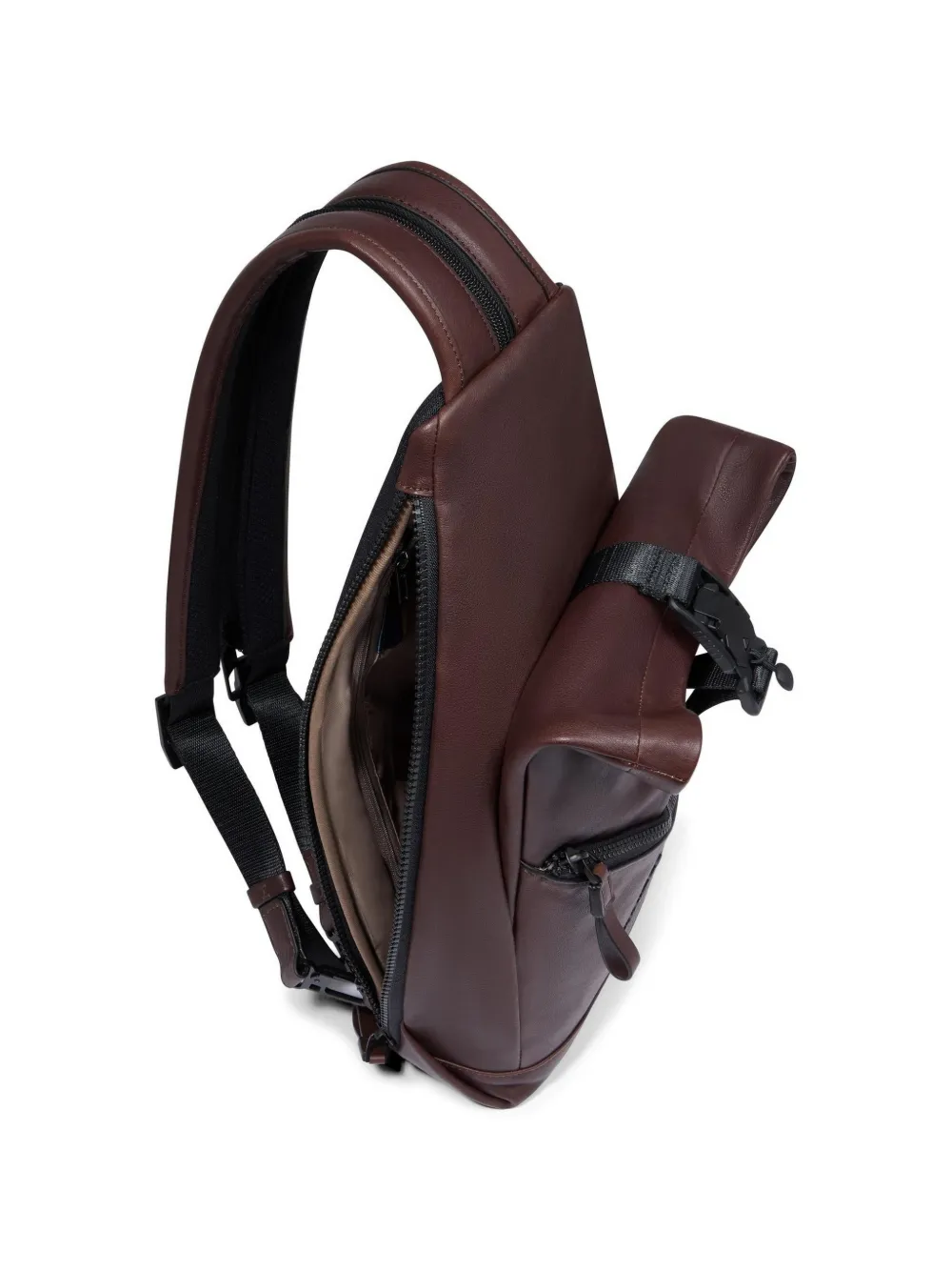 PIQUADRO Sling tas met verstelbare rugzak Bruin