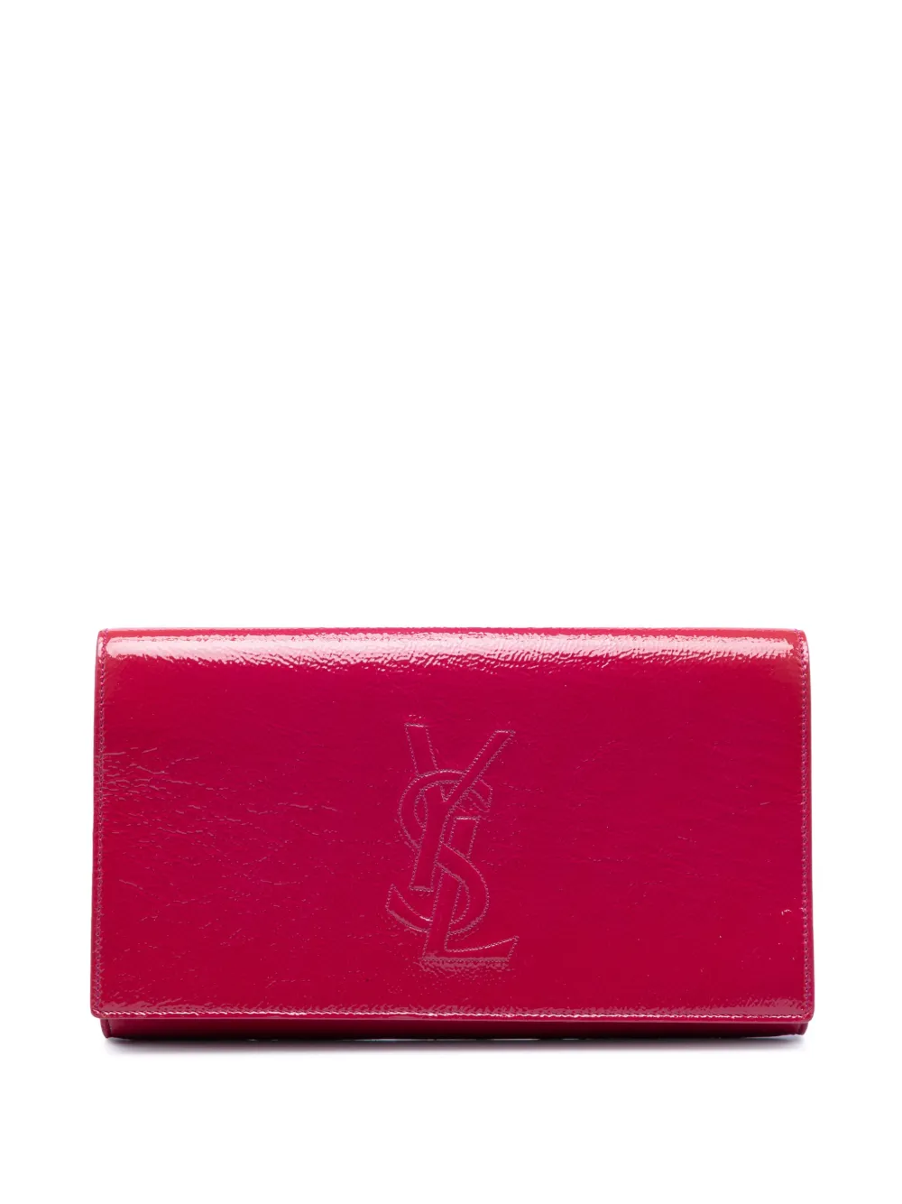 Saint Laurent Pre-Owned 2018 Large Textured Patent Belle De Jour clutch bag - Rosa