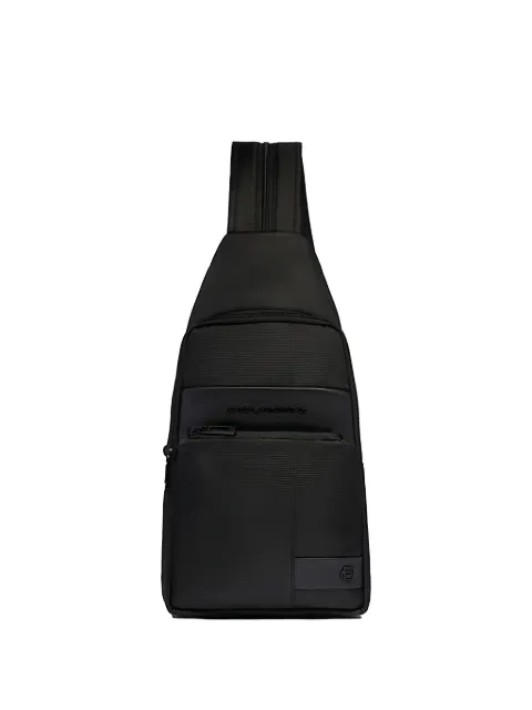 PIQUADRO convertible leather-trim sling bag
