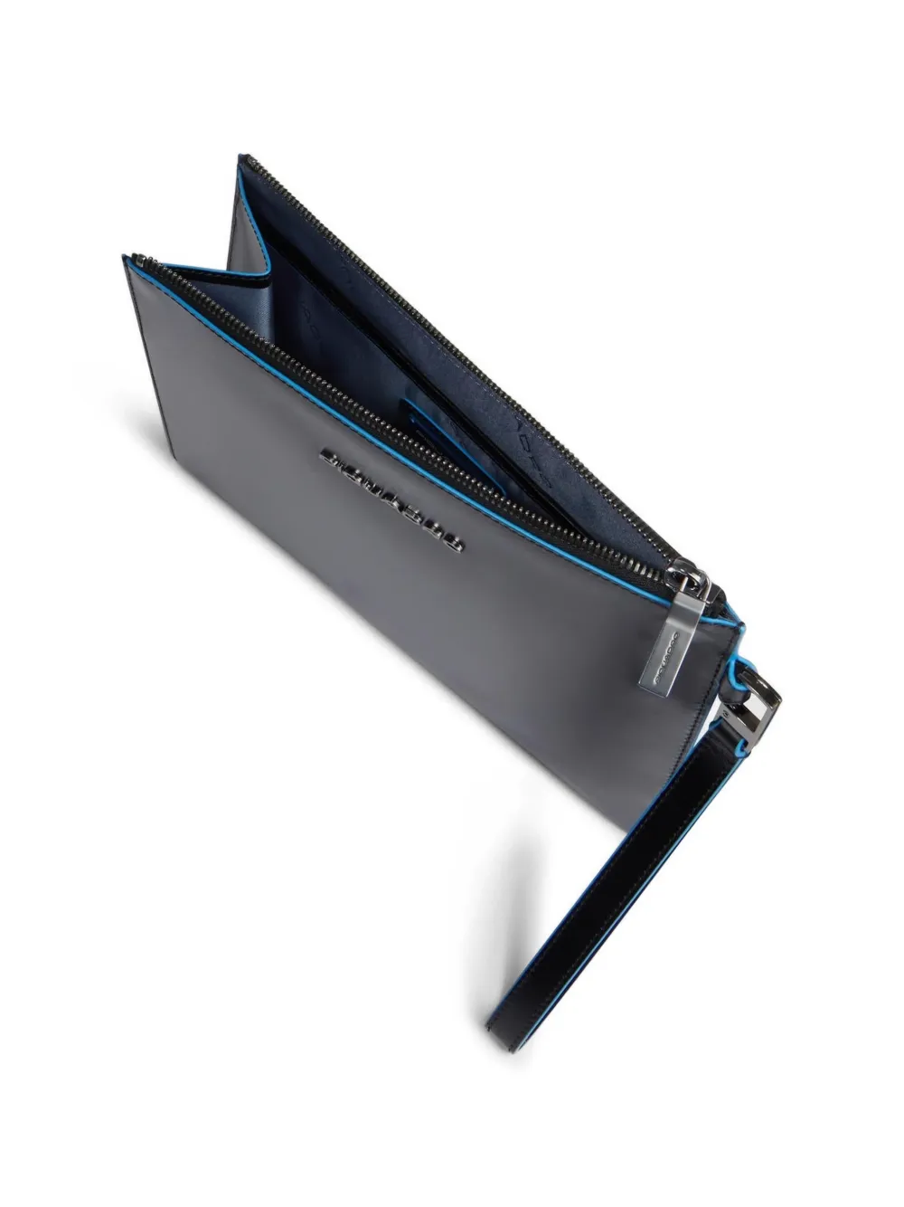 PIQUADRO Clutch met logoplakkaat Zwart