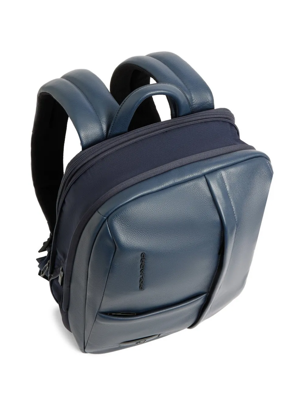 PIQUADRO Uitbreidbare leren rugzak Blauw