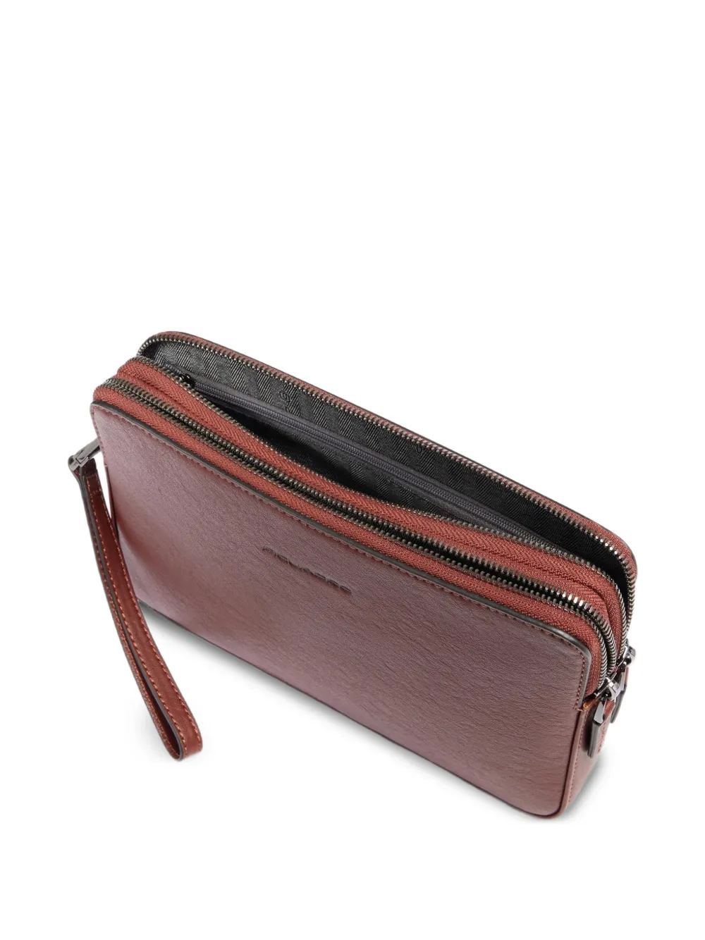 PIQUADRO Black Square leren polsband Bruin