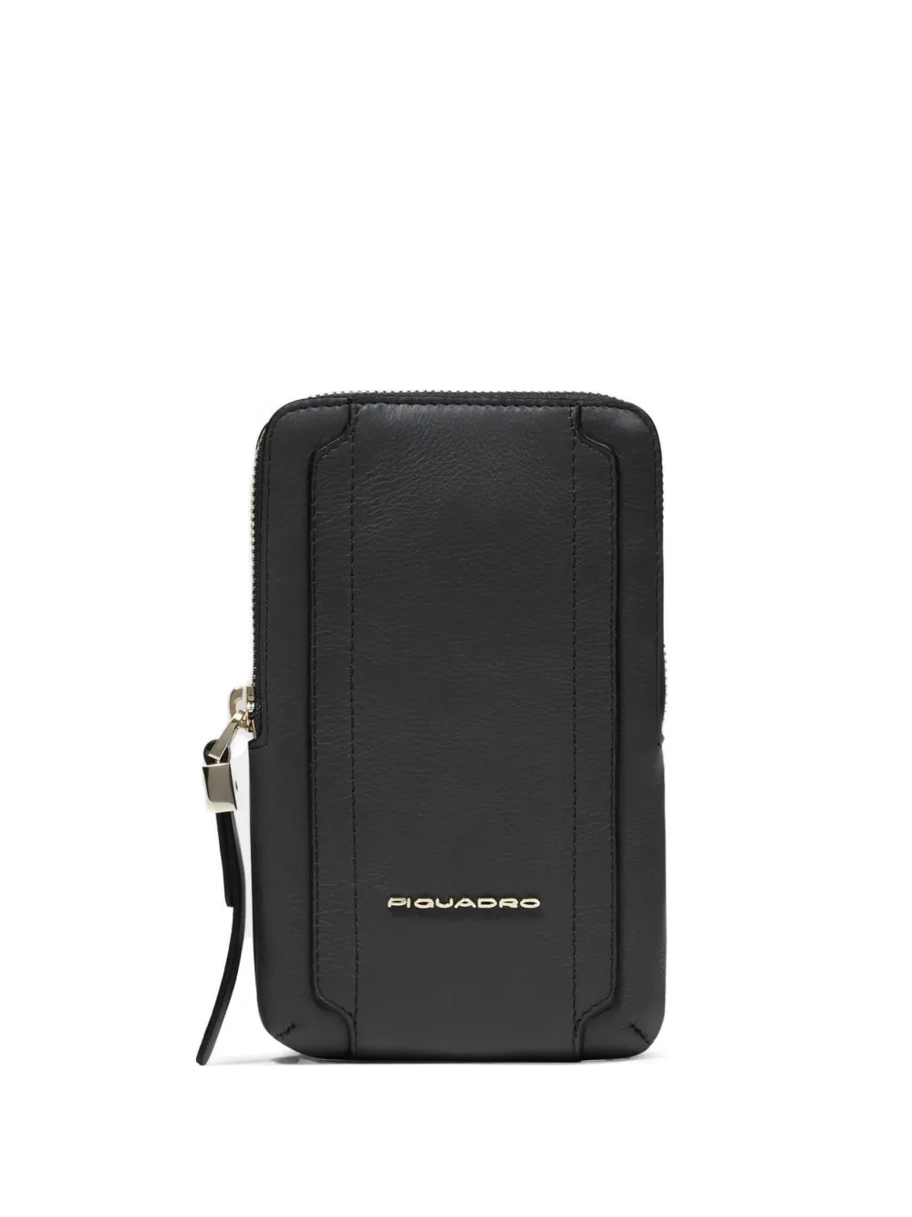 PIQUADRO Pouch per smartphone con placca logo - Nero