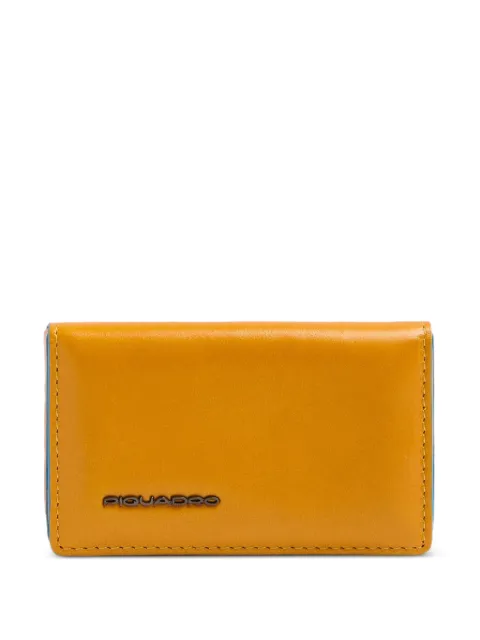 PIQUADRO logo-plaque leather business card holder