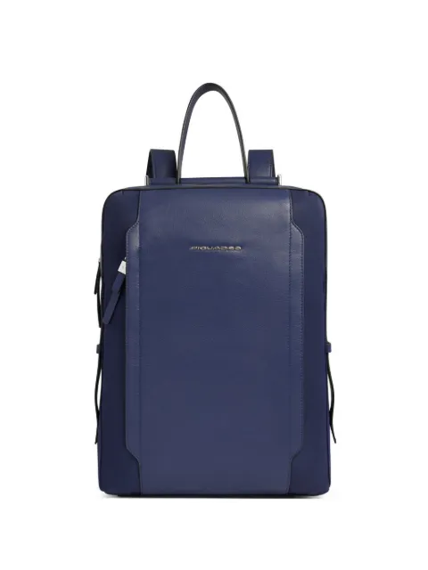 PIQUADRO leather-panelled laptop backpack