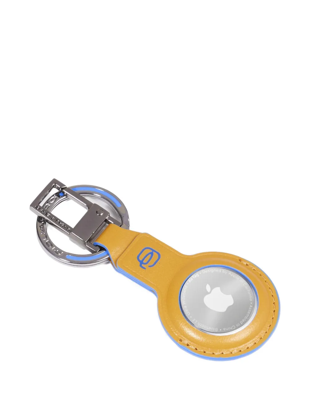 PIQUADRO Leren sleutelhanger voor Airtag Beige