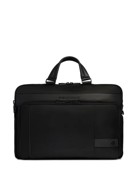 PIQUADRO leather-panelled laptop bag